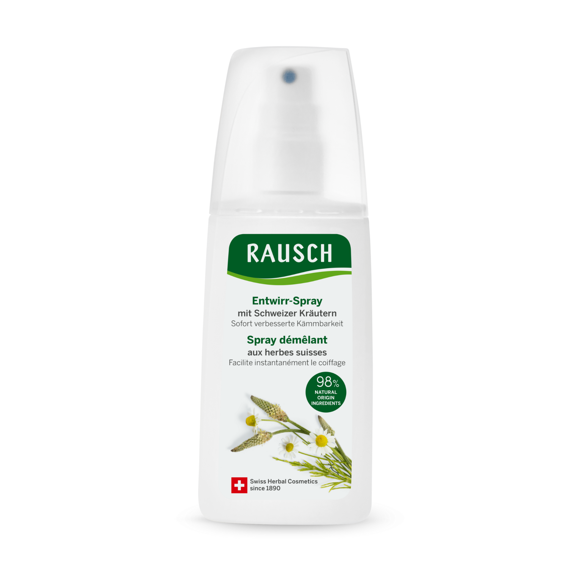Rausch Swiss Herbal Detangling izsmidzināms kondicionieris vieglākai matu ķemmēšanai, 100 ml