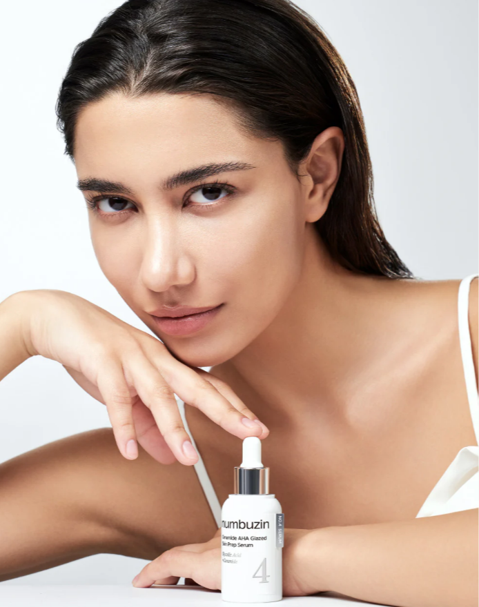 Keramīdu Serums Gludai un Mirdzošai ādai Numbuzin No.4 Ceramide AHA Glazed Skin Prep